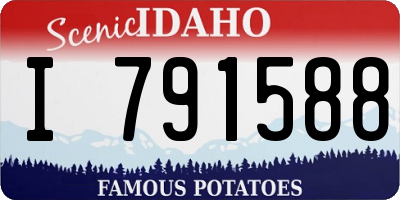 ID license plate I791588