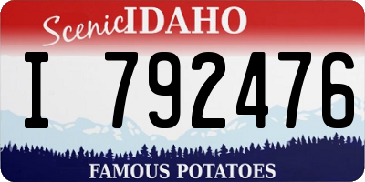 ID license plate I792476