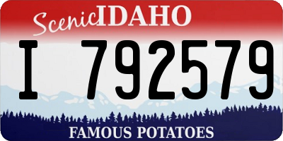 ID license plate I792579