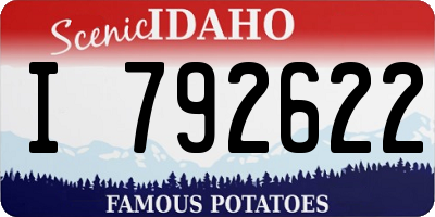 ID license plate I792622