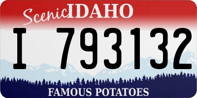 ID license plate I793132