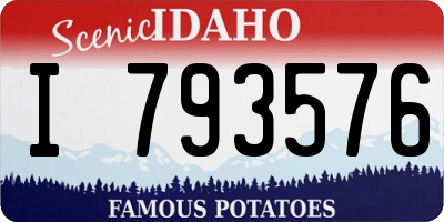 ID license plate I793576