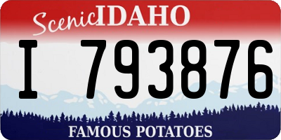 ID license plate I793876