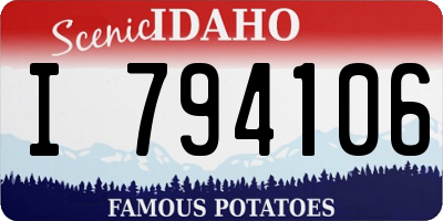 ID license plate I794106