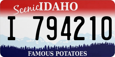 ID license plate I794210