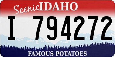 ID license plate I794272