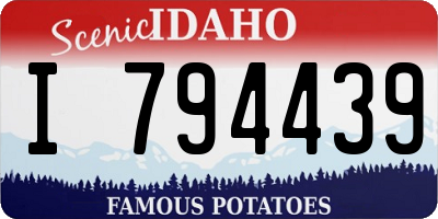 ID license plate I794439