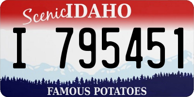 ID license plate I795451