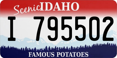 ID license plate I795502
