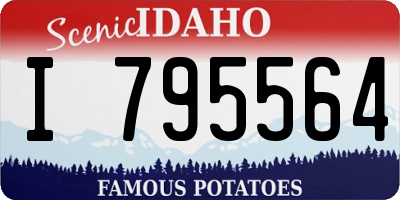 ID license plate I795564