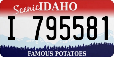 ID license plate I795581