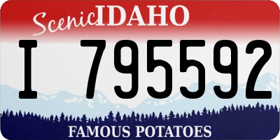 ID license plate I795592