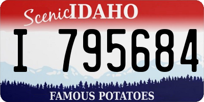 ID license plate I795684
