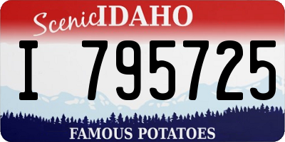 ID license plate I795725