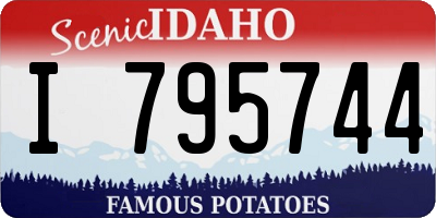 ID license plate I795744