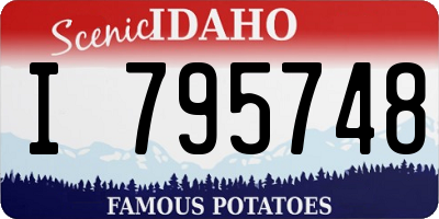 ID license plate I795748