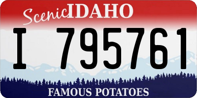 ID license plate I795761