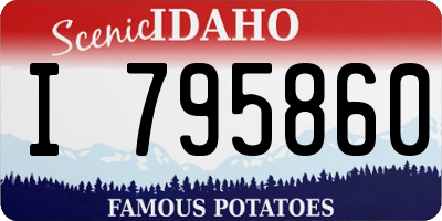 ID license plate I795860