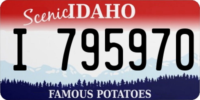 ID license plate I795970