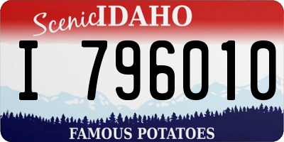 ID license plate I796010