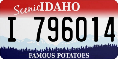 ID license plate I796014