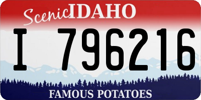 ID license plate I796216