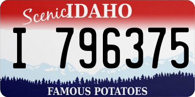 ID license plate I796375