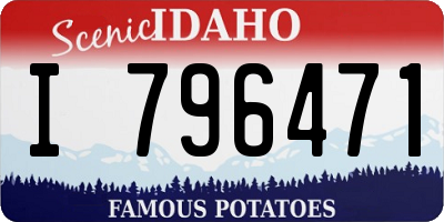 ID license plate I796471