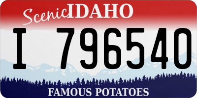 ID license plate I796540