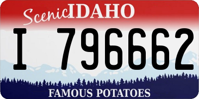 ID license plate I796662