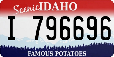 ID license plate I796696