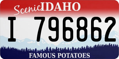 ID license plate I796862
