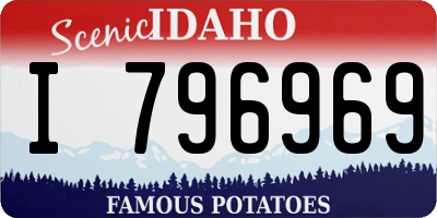 ID license plate I796969