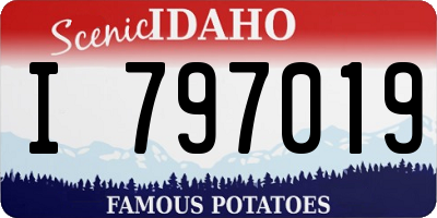 ID license plate I797019