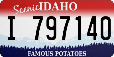 ID license plate I797140