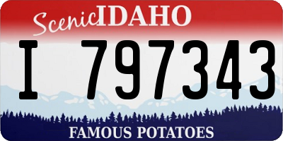 ID license plate I797343