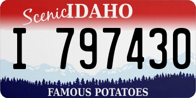 ID license plate I797430
