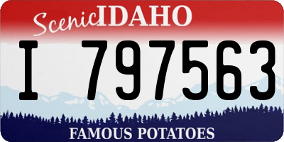 ID license plate I797563