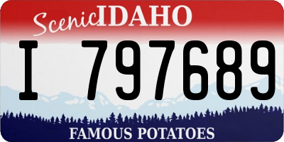 ID license plate I797689