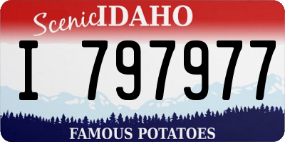 ID license plate I797977