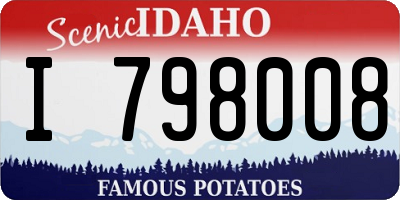 ID license plate I798008