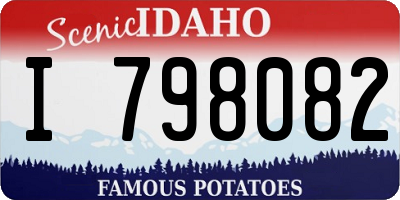ID license plate I798082