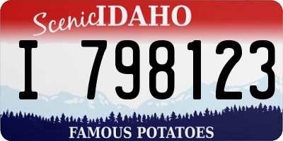 ID license plate I798123