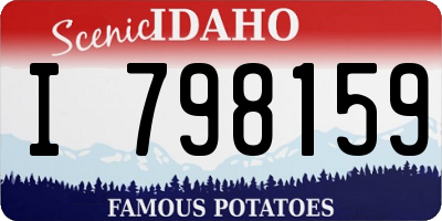 ID license plate I798159