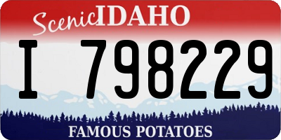 ID license plate I798229