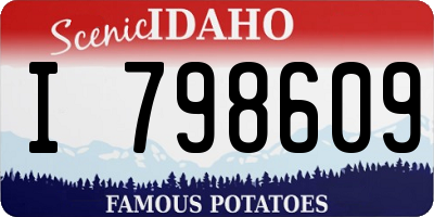 ID license plate I798609