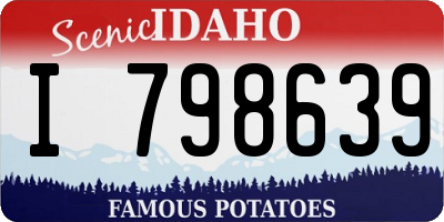 ID license plate I798639