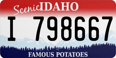 ID license plate I798667