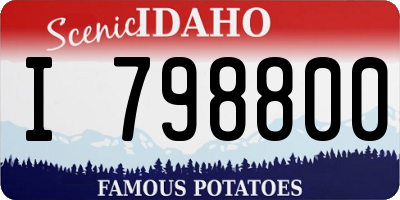 ID license plate I798800