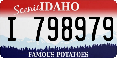 ID license plate I798979